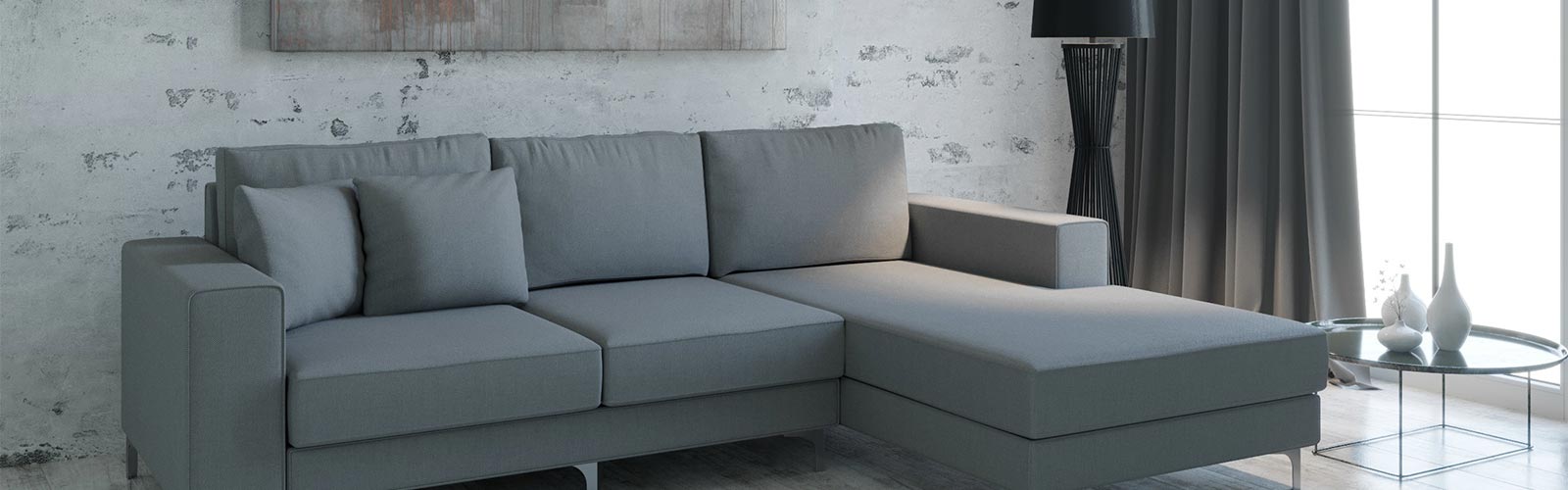 Pinch Peated Drapes in Modern Living Room